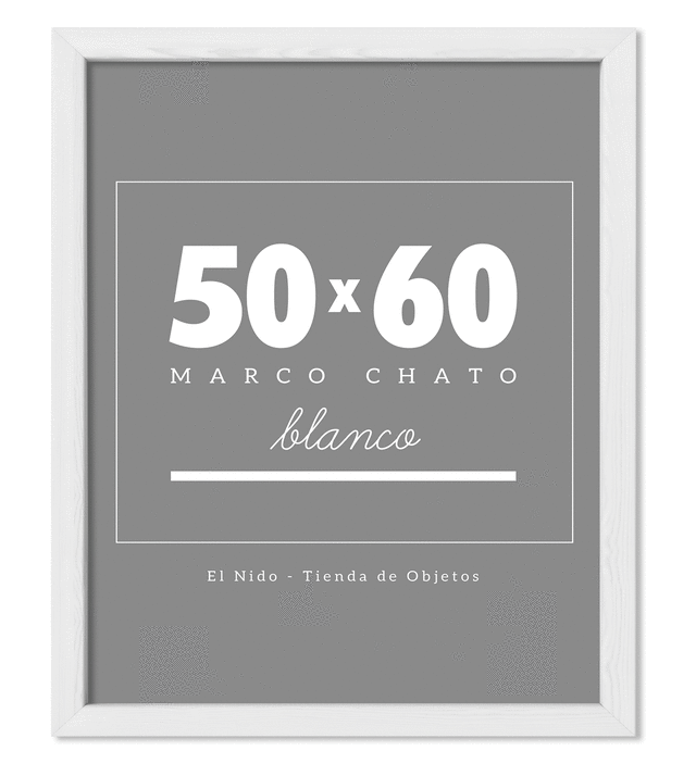 Marco 50x60 Chato Blanco