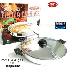 Forma Fulgor polida para pizzas e assados