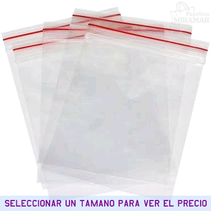 Bolsas Polietileno c/cierre tipo ziploc