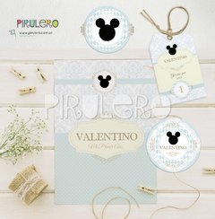 Kit imprimible Mickey Mouse silueta