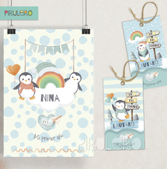 Kit imprimible Pinguinos - Winter Wonderland en internet