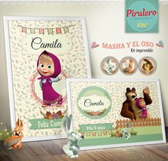 Kit Imprimible Masha y el Oso - comprar online