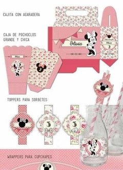 Kit Imprimible Minnie Shabby Chic Rosa en internet