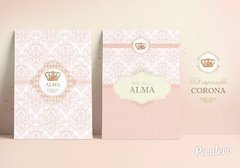 Kit Imprimible Corona Rosa - comprar online