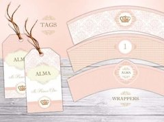 Kit Imprimible Corona Rosa en internet