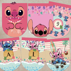 Kit imprimible Stitch y Ángela - comprar online