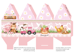 Kit Imprimible Animales de la granja rosa - comprar online