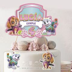 Cake topper Patrula Canina Rosa