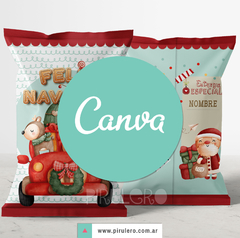 Chip Bag imprimible Navidad a Bordo_Canva editable