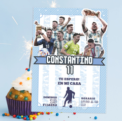 Kit imprimible Argentina Campeón Mundial 2022 - comprar online