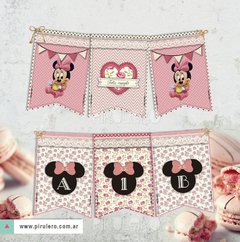 Kit imprimible Minnie Bebé Shabby Chic - Pirulero