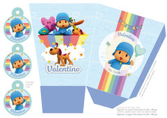 Kit imprimible Pocoyo - Arcoiris celeste - Pirulero