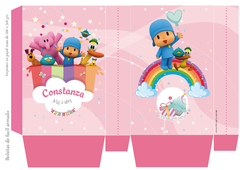 Imagen de Kit imprimible Pocoyo - Arcoiris rosa