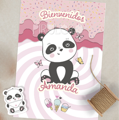 Kit imprimible panda, helado y sandia