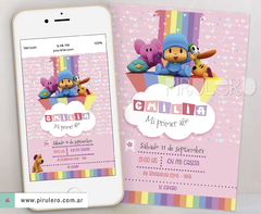 Kit imprimible Pocoyo - Arcoiris rosa - comprar online