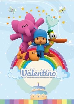 Imagen de Kit imprimible Pocoyo - Arcoiris celeste