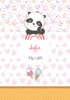 Kit imprimible panda, helado y sandia en internet
