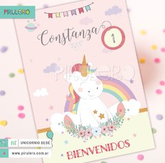 Kit imprimible Unicornio y arcoiris - comprar online