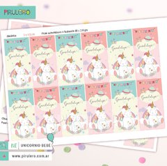 Kit imprimible Unicornio y arcoiris - tienda online