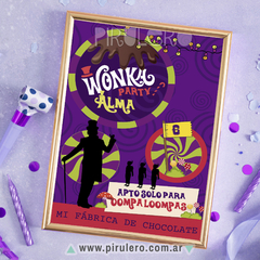 Kit Imprimible Willy Wonka Charlie Su Fábrica De Chocolates - Pirulero