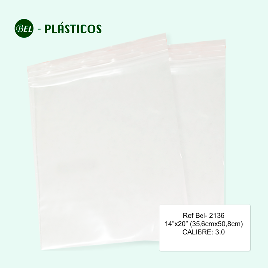 BOLSA PLASTICA TRANSPARENTE 14X20 X 100 CALIBRE 1.0 (35X50CM)