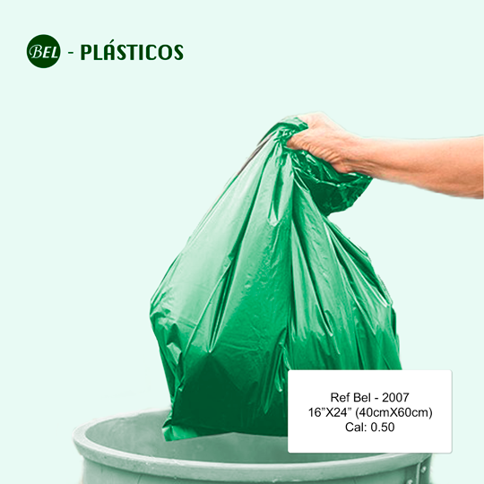 Comprar Bolsa de basura Reciclada verde 50L 55x70 cm G110 (25 uds