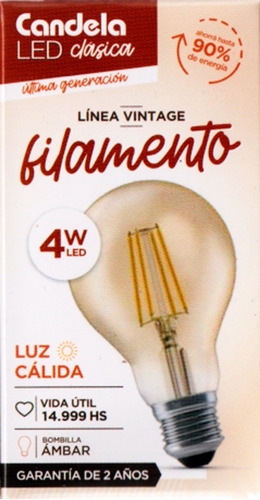 Bombilla LED para campana extractora con filamento 4W