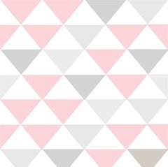 Papel de Parede Geométrico Rosa, Cinza e Branco - 57 na internet