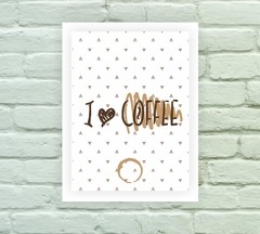 Quadro Decorativo I Love Coffee - comprar online