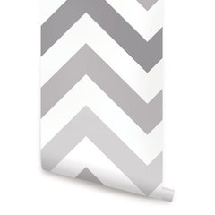 Papel de Parede Zig Zag Cinza e Branco - Arte e Cores