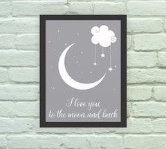 Quadro Decorativo Love you to the moon 02 - loja online