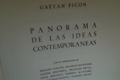 Panorama de las ideas contemporáneas . Gaetan Picon