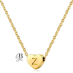 CO 203 - Collar dorado corazon pequeño con inicial