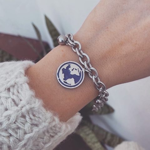 Pulsera Mundo Blue - Acero Quirúrgico V0 - comprar online