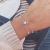 Pulsera Doble Estrella shine - Plata 925 W10.C