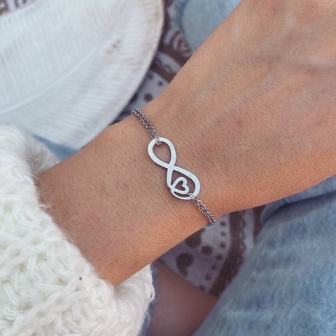 Pulsera Infinito amor - Acero quirúrgico W1.D - comprar online