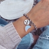 Pulsera Amor Luna lunar - Acero quirúrgico W14.C