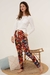 PANTALÓN MONET FLORES NEGRO - comprar online