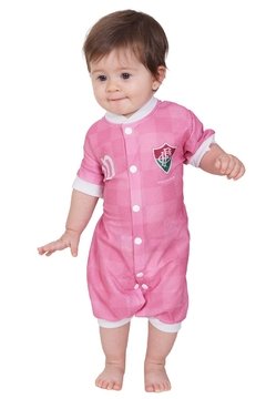 Macacão Fluminense Rosa Torcida Baby