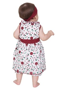 Vestido Bolinhas com Calcinha e Tiara Fluminense Bebê - comprar online