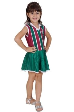 Vestido Polo Fluminense Infantil Tricolor Torcida Baby - comprar online