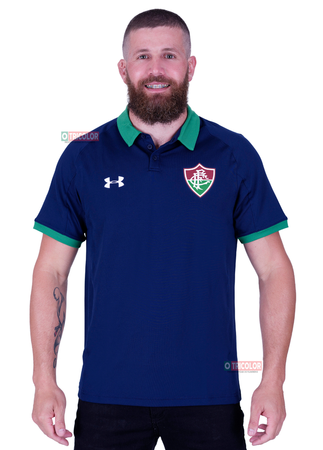 Camisa Polo Fluminense Viagem Azul Under Armour