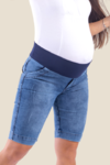 Bermuda Gestante Jeans com Lycra - Estonada Azul Claro