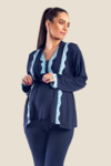 Pijama Gestante Amamentação - 3 peças Eloá Azul