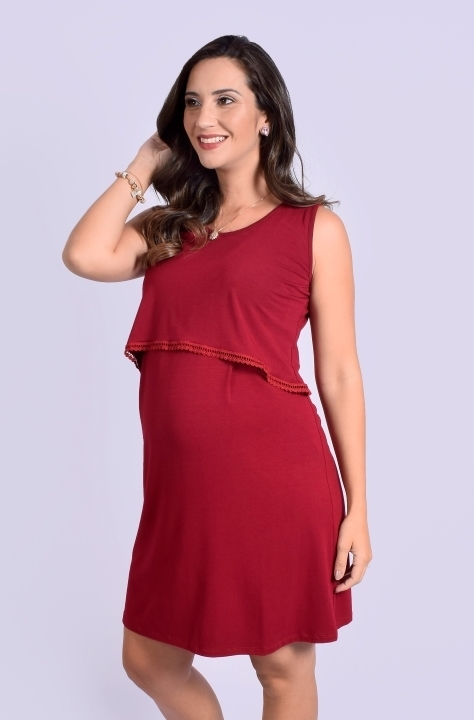 Vestido com abertura para amamentar outlet