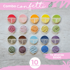 COMBO CONFETI 10 Colores + Instructivo y tutorial de Regalo