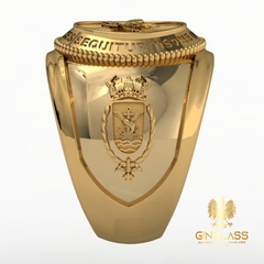 Anel Grupamento de Mergulhadores de Combate em Ouro Amarelo 18k - Ginglass Joias3D – Modelagem3D - Prototipagem