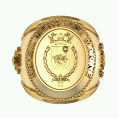 Anel Brasil Merchant Marine em Ouro 18k