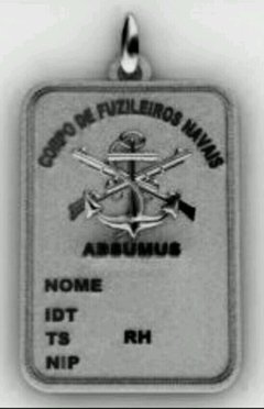 Plaqueta do Corpo de Fuzileiros Navais em Prata