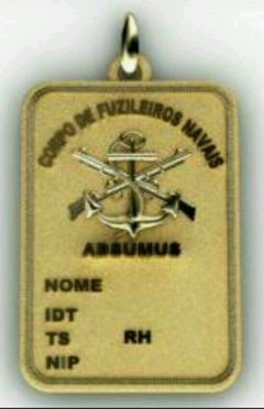 Plaqueta do Corpo de Fuzileiros Navais em Ouro 28k